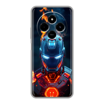Силиконовый чехол на Poco C75 с принтом IronMan Железный человек