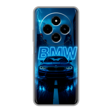 Силиконовый чехол на Poco C75 с принтом BMW БМВ