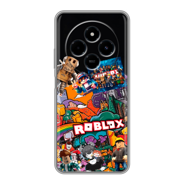 Силиконовый чехол на Poco C75 с принтом Roblox Роблокс