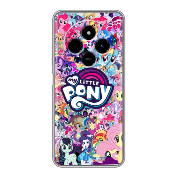 Силиконовый чехол на Poco C75 с принтом My little pony Дружба чудо