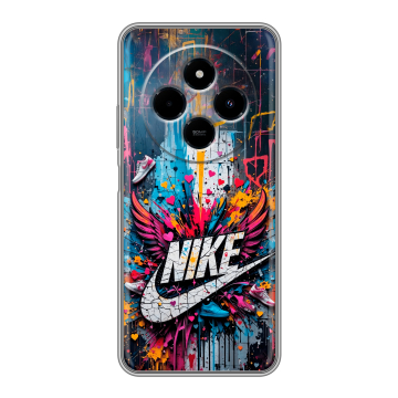 Силиконовый чехол на Poco C75 с принтом Nike Найк