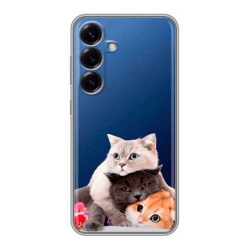 Силиконовый чехол на Samsung Galaxy S25 с принтом Кошки