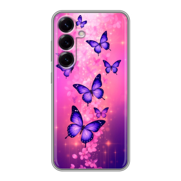 Силиконовый чехол на Samsung Galaxy S25 с принтом Бабочки Силиконовый чехол на Samsung Galaxy S25 с принтом Бабочки