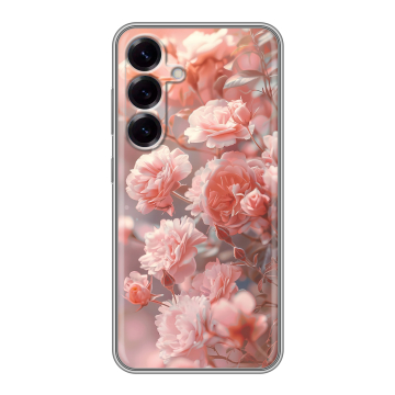 Силиконовый чехол на Samsung Galaxy S25 с принтом Розовые розы Силиконовый чехол на Samsung Galaxy S25 с принтом Розовые розы