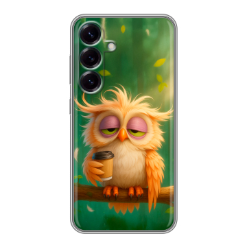 Силиконовый чехол на Samsung Galaxy S25 с принтом сова Силиконовый чехол на Samsung Galaxy S25 с принтом сова
