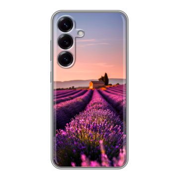Силиконовый чехол на Samsung Galaxy S25 с принтом лаванда Силиконовый чехол на Samsung Galaxy S25 с принтом лаванда