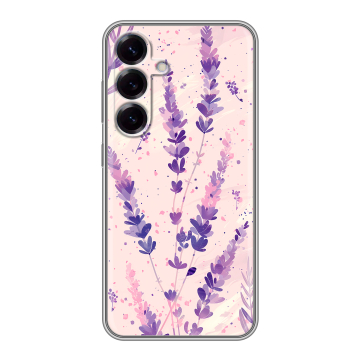 Силиконовый чехол на Samsung Galaxy S25 с принтом цветы лаванда Силиконовый чехол на Samsung Galaxy S25 с принтом цветы лаванда