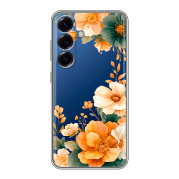 Силиконовый чехол на Samsung Galaxy S25 с принтом Цветы принт Силиконовый чехол на Samsung Galaxy S25 с принтом Цветы принт