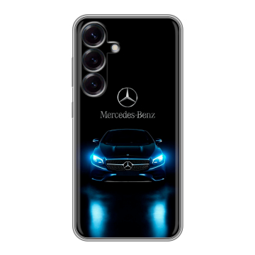 Силиконовый чехол на Samsung Galaxy S25 с принтом Mercedes Мерседес