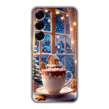 Силиконовый чехол на Samsung Galaxy S25 с принтом Новый год Силиконовый чехол на Samsung Galaxy S25 с принтом Новый год