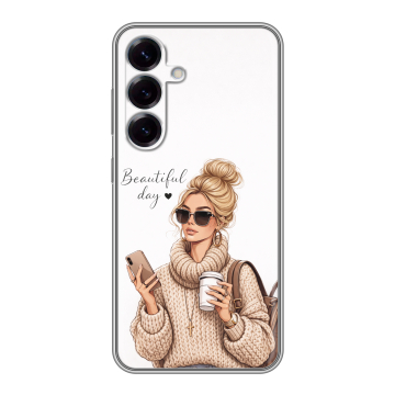 Силиконовый чехол на Samsung Galaxy S25 с принтом женский Силиконовый чехол на Samsung Galaxy S25 с принтом женский