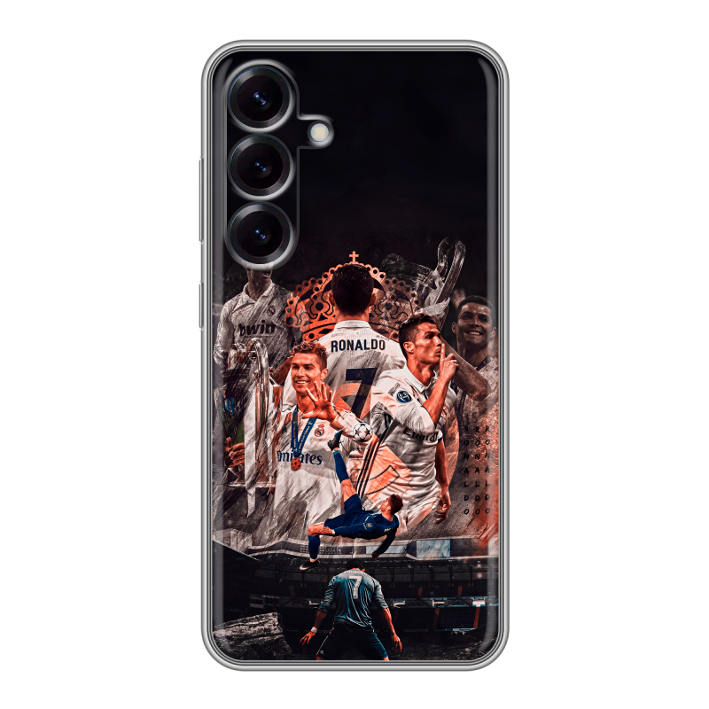 Силиконовый чехол на Samsung Galaxy S25 с принтом Реал Роналдо Real Ronaldo Силиконовый чехол на Samsung Galaxy S25 с принтом Реал Роналдо Real Ronaldo