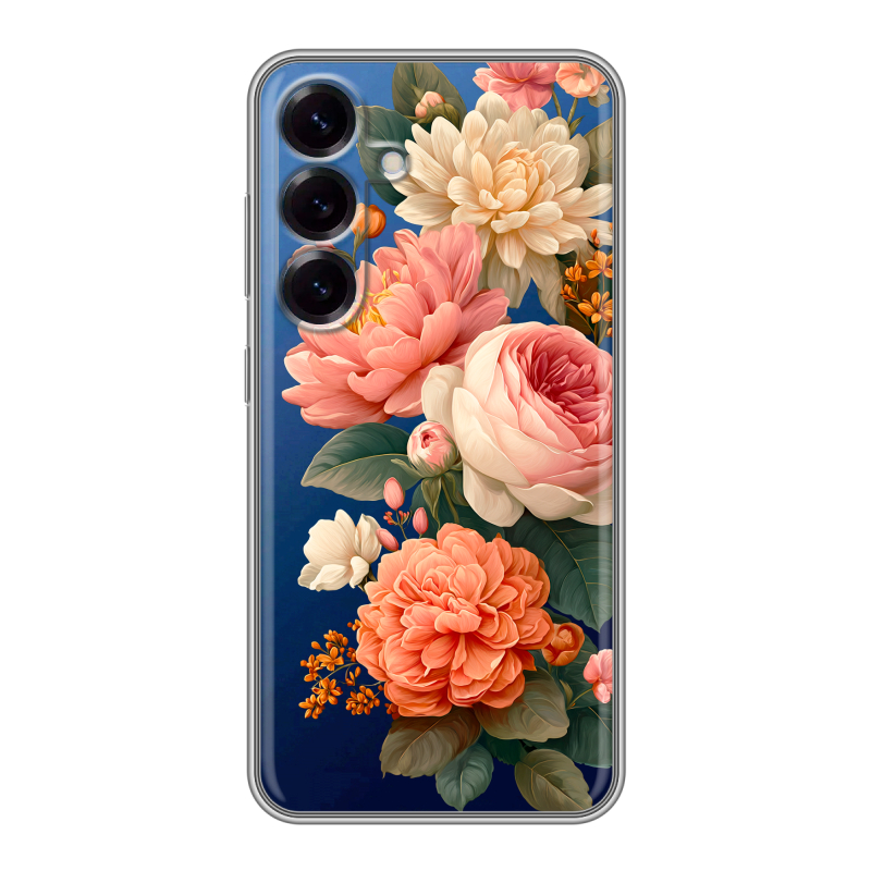 Силиконовый чехол на Samsung Galaxy S25 с принтом цветы Силиконовый чехол на Samsung Galaxy S25 с принтом цветы