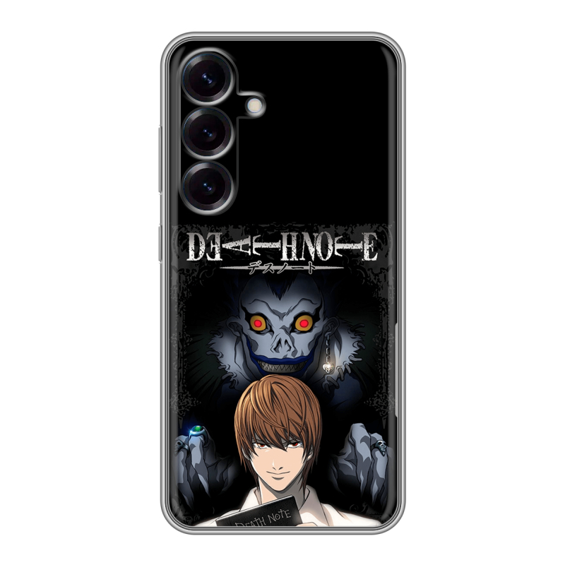 Силиконовый чехол на Samsung Galaxy S25 с принтом Death note Тетрадь смерти Силиконовый чехол на Samsung Galaxy S25 с принтом Death note Тетрадь смерти