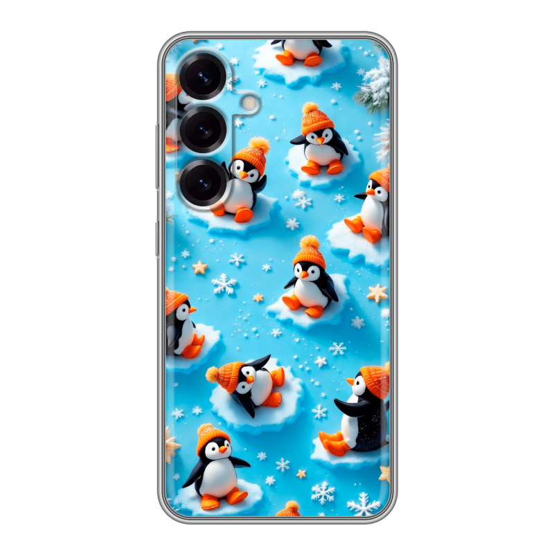 Силиконовый чехол на Samsung Galaxy S25 с принтом Новый год Силиконовый чехол на Samsung Galaxy S25 с принтом Новый год