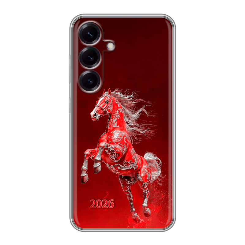 Силиконовый чехол на Samsung Galaxy S25 с принтом Новый год Силиконовый чехол на Samsung Galaxy S25 с принтом Новый год