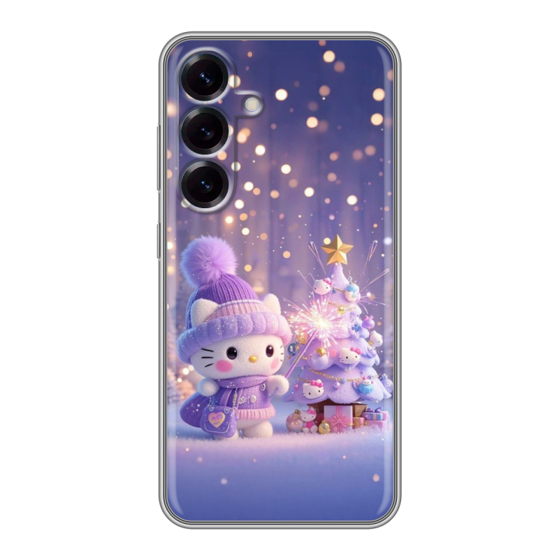 Силиконовый чехол на Samsung Galaxy S25 с принтом Новый год Силиконовый чехол на Samsung Galaxy S25 с принтом Новый год