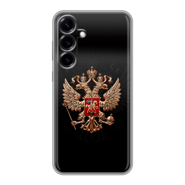 Силиконовый чехол на Samsung Galaxy S25 Plus с принтом Герб России Силиконовый чехол на Samsung Galaxy S25 Plus с принтом Герб России