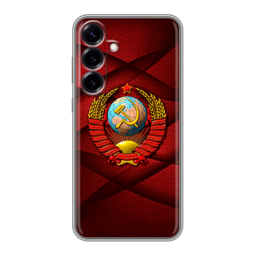 Силиконовый чехол на Samsung Galaxy S25 Plus с принтом Герб СССР Силиконовый чехол на Samsung Galaxy S25 Plus с принтом Герб СССР