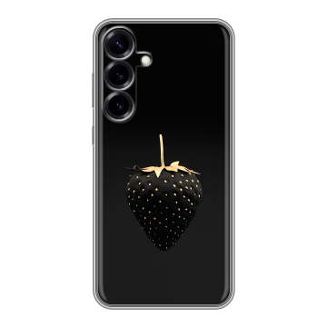 Силиконовый чехол на Samsung Galaxy S25 Plus с принтом Черная клубника Силиконовый чехол на Samsung Galaxy S25 Plus с принтом Черная клубника