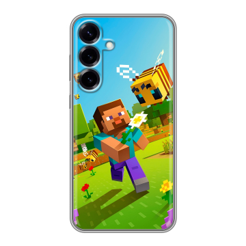 Силиконовый чехол на Samsung Galaxy S25 Plus с принтом Майнкрафт Minecraft Силиконовый чехол на Samsung Galaxy S25 Plus с принтом Майнкрафт Minecraft