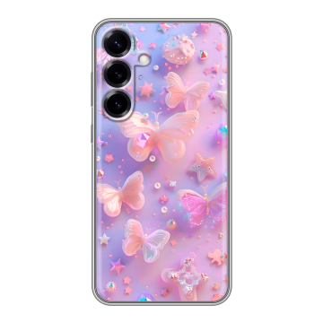Силиконовый чехол на Samsung Galaxy S25 Plus с принтом Бабочки Силиконовый чехол на Samsung Galaxy S25 Plus с принтом Бабочки