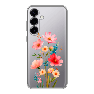 Силиконовый чехол на Samsung Galaxy S25 Plus с принтом Цветы Силиконовый чехол на Samsung Galaxy S25 Plus с принтом Цветы
