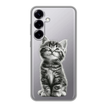 Силиконовый чехол на Samsung Galaxy S25 Plus с принтом Котенок