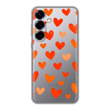 Силиконовый чехол на Samsung Galaxy S25 Plus с принтом Сердечки Силиконовый чехол на Samsung Galaxy S25 Plus с принтом Сердечки