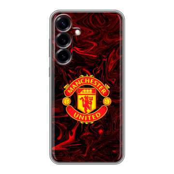 Силиконовый чехол на Samsung Galaxy S25 Plus с принтом Manchester United Силиконовый чехол на Samsung Galaxy S25 Plus с принтом Manchester United