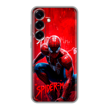 Силиконовый чехол на Samsung Galaxy S25 Plus с принтом Spiderman Человек паук