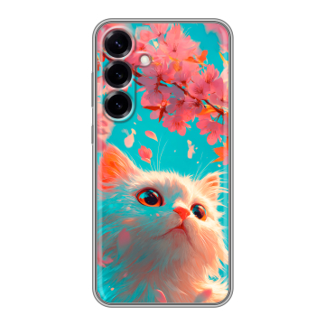 Силиконовый чехол на Samsung Galaxy S25 Plus с принтом Красивый кот Силиконовый чехол на Samsung Galaxy S25 Plus с принтом Красивый кот