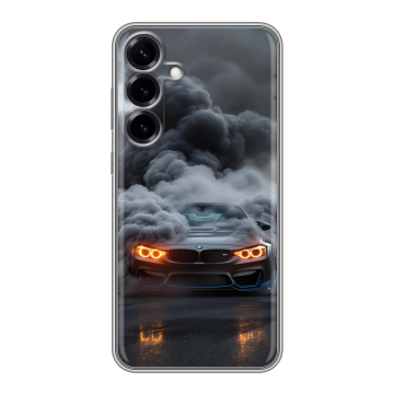 Силиконовый чехол на Samsung Galaxy S25 Plus с принтом BMW БМВ