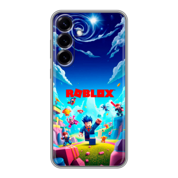 Силиконовый чехол на Samsung Galaxy S25 Plus с принтом Roblox Роблокс
