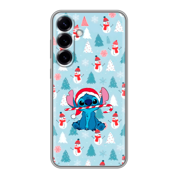 Силиконовый чехол на Samsung Galaxy S25 Plus с принтом Стич Новый год Силиконовый чехол на Samsung Galaxy S25 Plus с принтом Стич Новый год