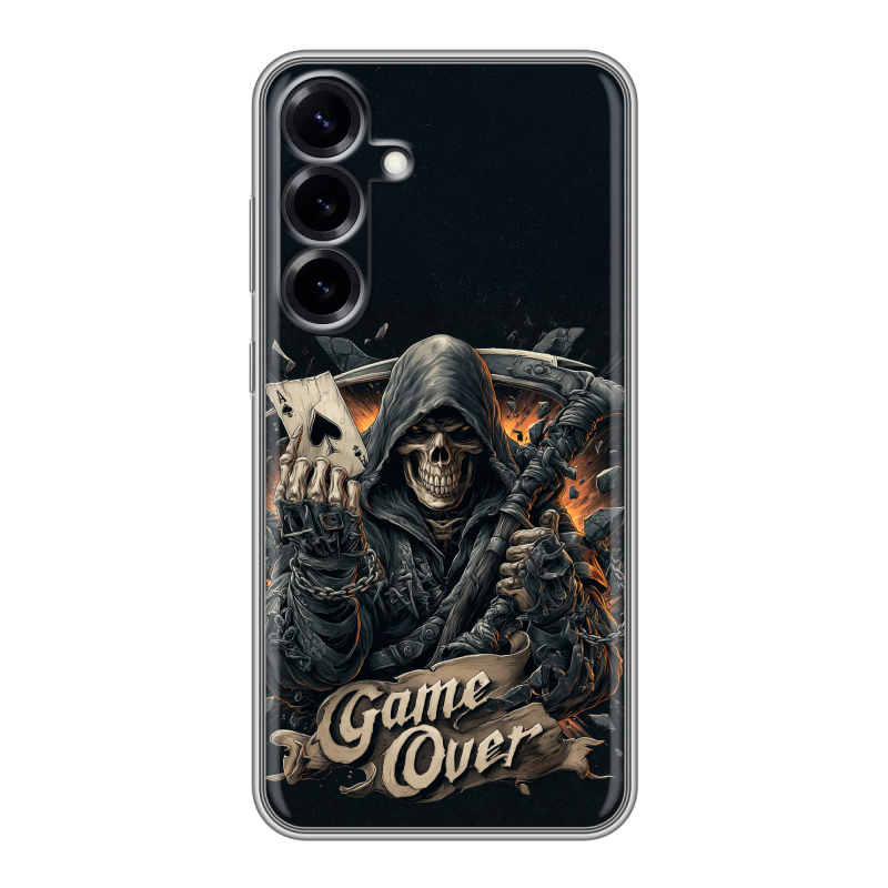 Силиконовый чехол на Samsung Galaxy S25 Plus с принтом Скелет карты Силиконовый чехол на Samsung Galaxy S25 Plus с принтом Скелет карты
