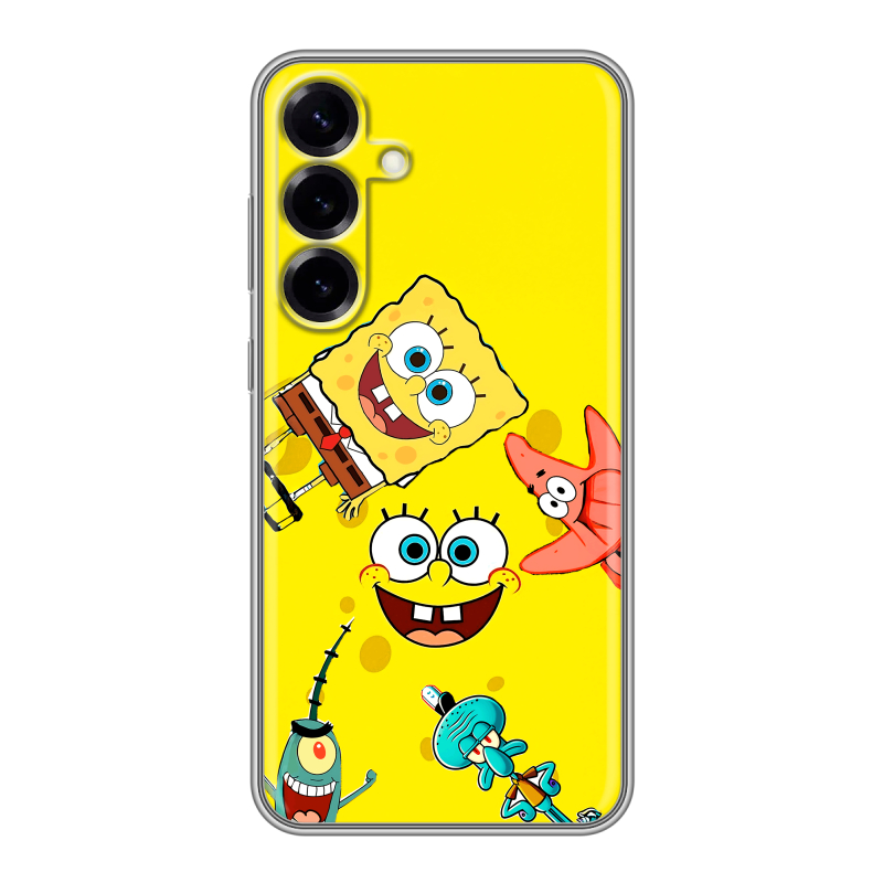Силиконовый чехол на Samsung Galaxy S25 Plus с принтом Спанч боб Спанчбоб Силиконовый чехол на Samsung Galaxy S25 Plus с принтом Спанч боб Спанчбоб