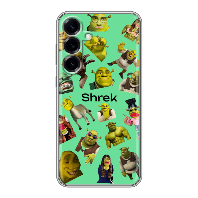 Силиконовый чехол на Samsung Galaxy S25 Plus с принтом Шрек Shrek Силиконовый чехол на Samsung Galaxy S25 Plus с принтом Шрек Shrek