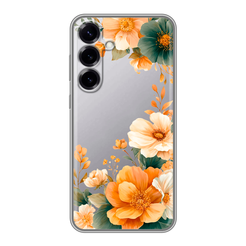 Силиконовый чехол на Samsung Galaxy S25 Plus с принтом Цветы принт Силиконовый чехол на Samsung Galaxy S25 Plus с принтом Цветы принт