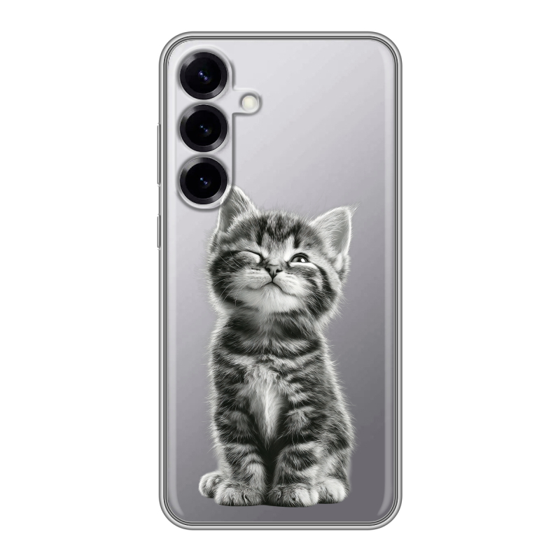 Силиконовый чехол на Samsung Galaxy S25 Plus с принтом Котенок Силиконовый чехол на Samsung Galaxy S25 Plus с принтом Котенок