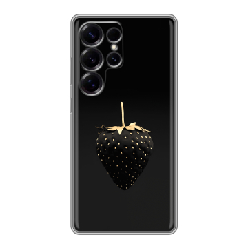 Силиконовый чехол на Samsung Galaxy S25 Ultra с принтом Черная клубника Силиконовый чехол на Samsung Galaxy S25 Ultra с принтом Черная клубника