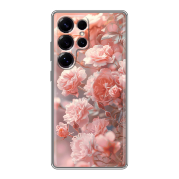 Силиконовый чехол на Samsung Galaxy S25 Ultra с принтом Розовые розы Силиконовый чехол на Samsung Galaxy S25 Ultra с принтом Розовые розы