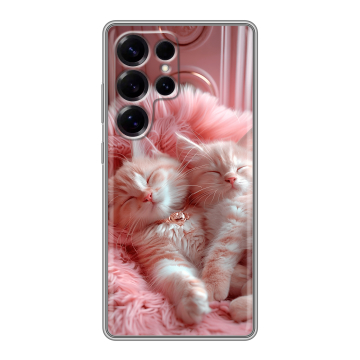 Силиконовый чехол на Samsung Galaxy S25 Ultra с принтом котята котики