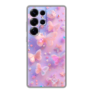 Силиконовый чехол на Samsung Galaxy S25 Ultra с принтом Бабочки
