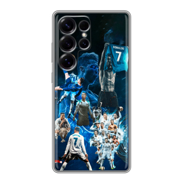 Силиконовый чехол на Samsung Galaxy S25 Ultra с принтом Реал Роналдо