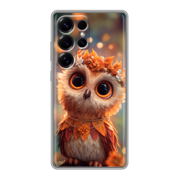 Силиконовый чехол на Samsung Galaxy S25 Ultra с принтом Милая сова