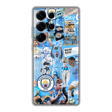 Силиконовый чехол на Samsung Galaxy S25 Ultra с принтом Man City Манчестер Сити