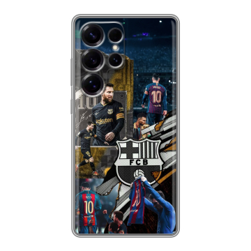 Силиконовый чехол на Samsung Galaxy S25 Ultra с принтом Messi Barcelona Силиконовый чехол на Samsung Galaxy S25 Ultra с принтом Messi Barcelona