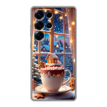 Силиконовый чехол на Samsung Galaxy S25 Ultra с принтом Новый год