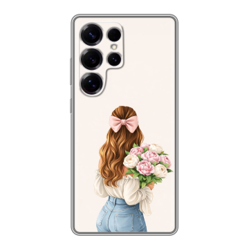 Силиконовый чехол на Samsung Galaxy S25 Ultra с принтом женский Силиконовый чехол на Samsung Galaxy S25 Ultra с принтом женский